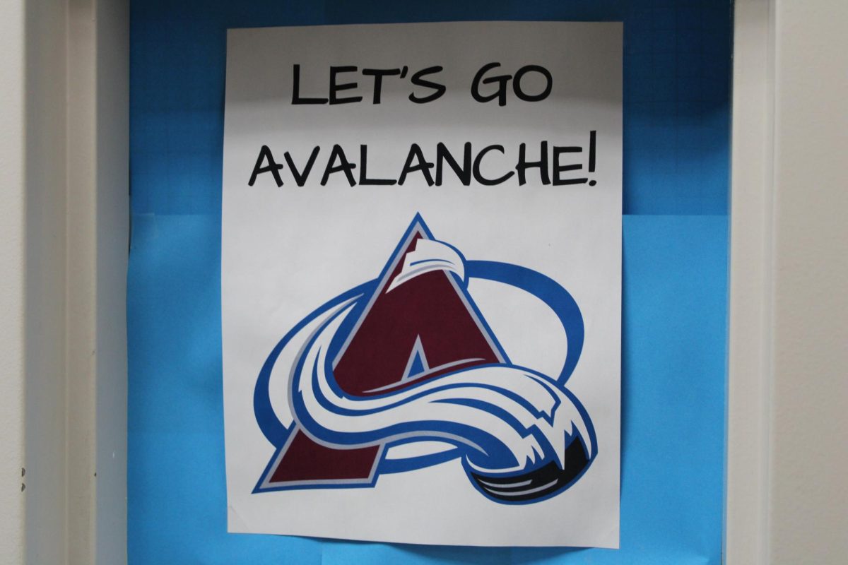An Avalanche sign in Ms. Beers classroom.