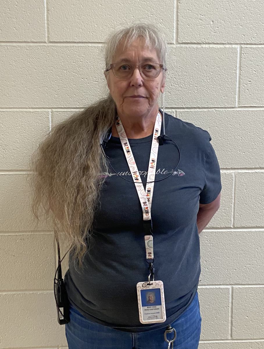 Head custodian Mary King has worked at Century Middle School for the last 19 years. 